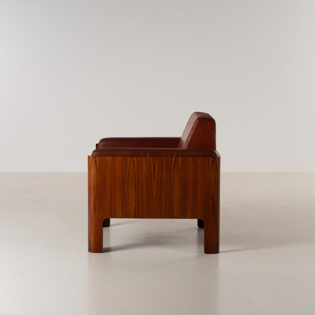 Japanese Haco Armchairs with a grain of rosewood